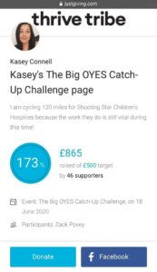 justgiving page
