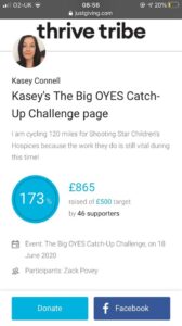 justgiving page